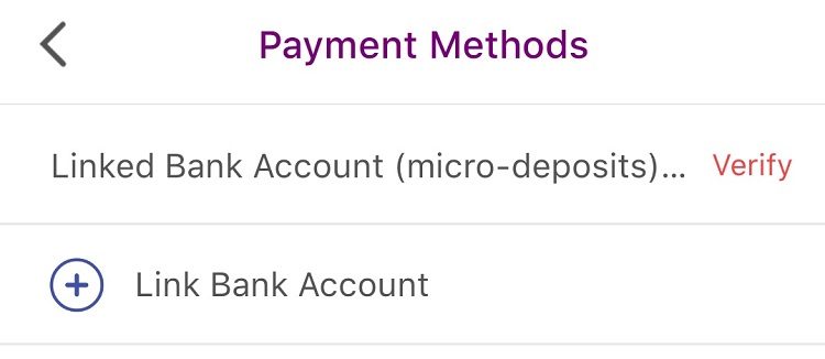 Bitmo Bank account verification