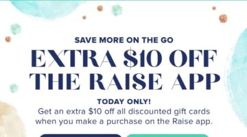 Raise app $10 gift card discount