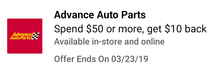 Advance Auto Parts Amex Offer in Amex App