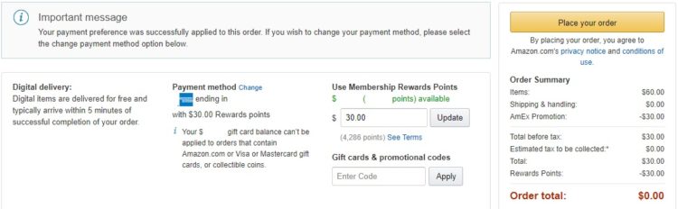 Amazon American Express Membership Rewards Before Changing