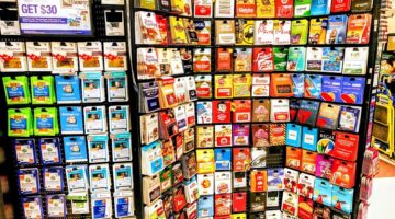 Grocery Store Gift Card Rack