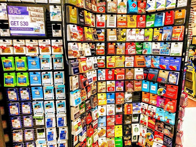 Grocery Store Gift Card Rack