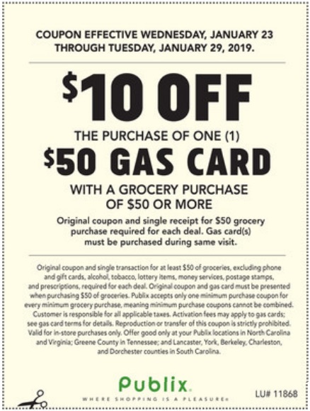 Publix Gas Gift Card