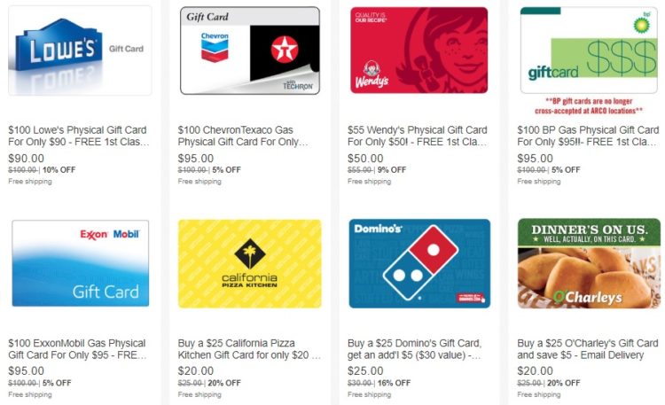 Expired Ebay Daily Deals Buy Discounted Gift Cards For Lowe S Staples Exxon Chevron Bp More Gc Galore - roblox 10 gift card email delivery newegg com