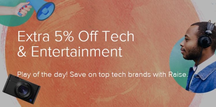 Raise 5% Off Tech & Entertainment Gift Cards Promo Code DUNK