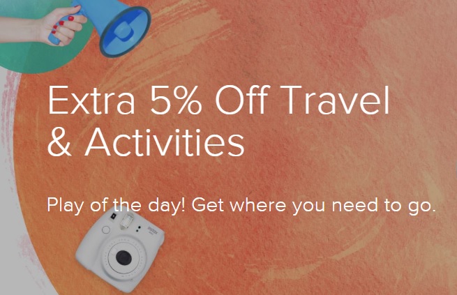 Raise 5% Off Travel & Activities Promo Code SCORE