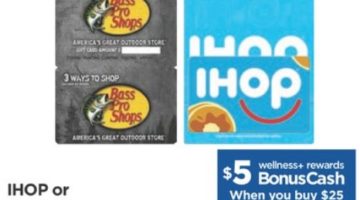 Rite Aid Bass Pro Shops IHOP $5 Wellness+ Rewards BonusCash