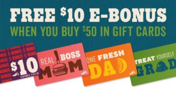 Chili's $10 Promo Card When Buying $50 Gift Card