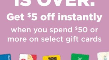 Hy-Vee $5 Off $50 Select Gift Cards April 2019