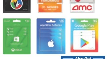 Rite Aid iTunes Xbox Google Play AMC Regal Fandango Gift Cards
