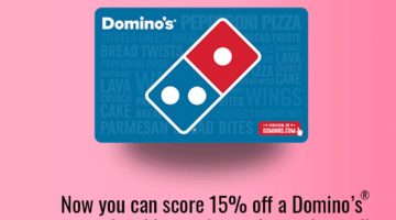 Swych 15% Off Domino's Gift Card Promo Code DUNK