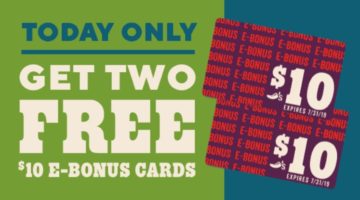 Chili's 2x $10 bonus cards