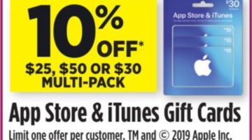Dollar General 10% Off iTunes Gift Cards