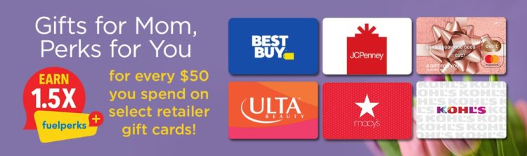 Giant Eagle 1.5x Fuelperks+ On Select Gift Cards 05.02.19-05.08.19