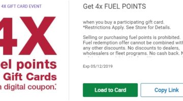 Kroger 4x Fuel Points On Third Party Gift Cards