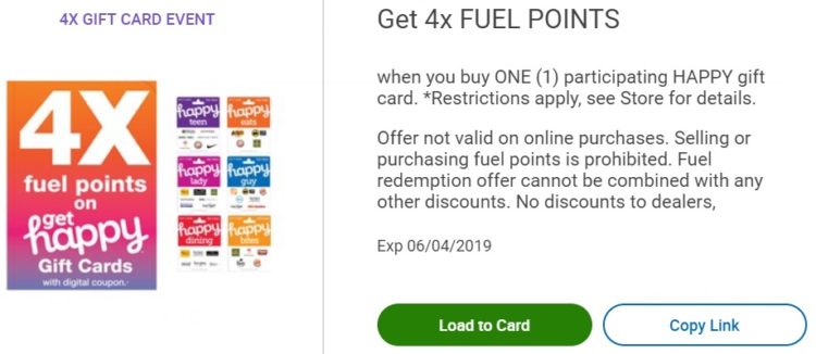 Kroger 4x Happy Gift Cards 06.04.19