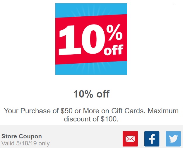 Meijer mPerks 10% Off Most Third Party Gift Cards