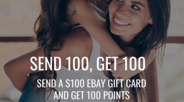 Swych Send $100 eBay Gift Card & Get 100 Points Promo Code TREASURES