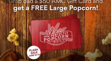 AMC Theatres $50 Gift Card Free Popcorn