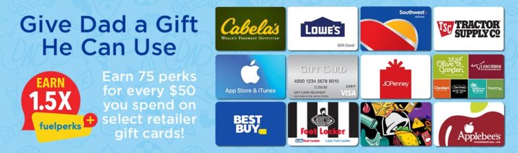 Giant Eagle 1.5x Fuelperks+ On Select Gift Cards