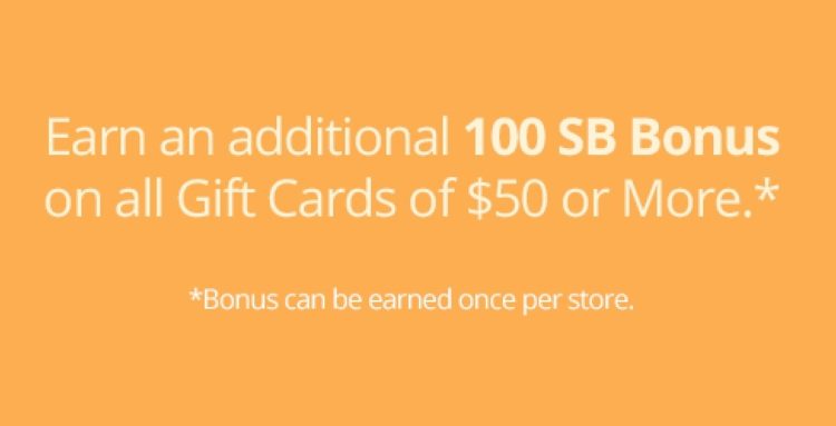 MyGiftCardsPlus Earn 100 Bonus Swagbucks Spend $50