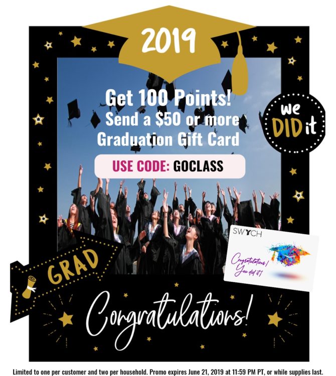 Swych $50 Graduation Gift Card Promo Code GOCLASS
