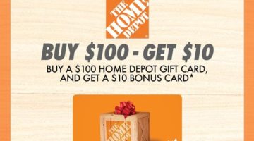 eGifter Home Depot $100 $10 Bonus Card Promo Code HOME6