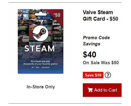 Expired Fry S Buy 50 Steam Gift Card For 40 With Promo Code 7314047 Limit 1 Gc Galore - bjs online promo code roblox promo codes july 2019