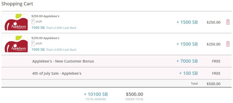 MyGiftCardsPlus Applebee's New Customer Bonus