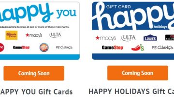New Happy gift card brands
