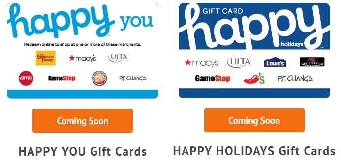 Happy Gift Cards Adding Gamestop Lowe S To New Card Brands Happy Holidays Happy You Gc Galore