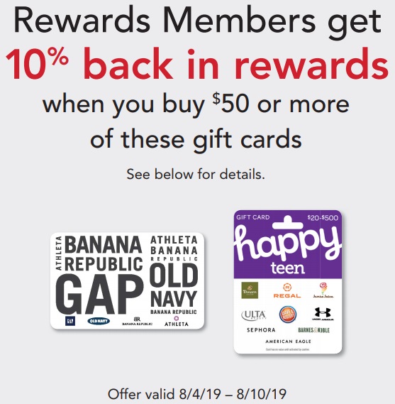 Office Depot Gap Happy Gift Cards 08.04.19-08.10.19