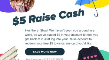 Raise Cash 08.29.19