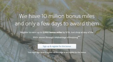 American Airlines Shopping Portal Bonus