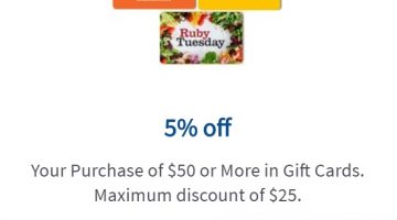 Meijer 5% Off Gift Cards Sep 6-7
