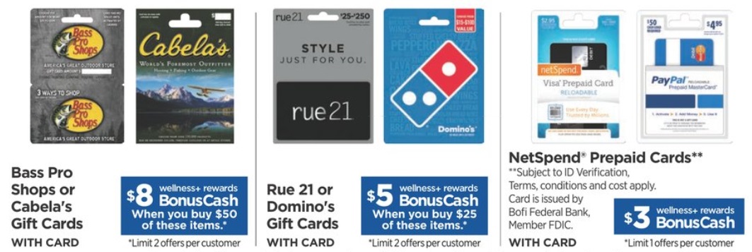 Expired Rite Aid Earn 16 20 Bonuscash On Select Gift Cards Cabela S Bass Pro Shops Domino S Rue 21 Gc Galore - are there roblox gift card rite aid