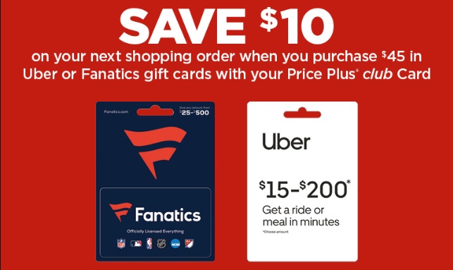 Expired Shoprite Buy 45 Uber Or Fanatics Gift Cards Save 10 On Next Shopping Order Gc Galore - 25 roblox gift card bjs wholesale club