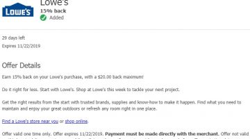 Lowe's Chase Offer
