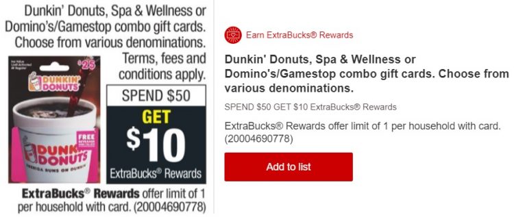 Expired Cvs Buy 50 Select Gift Cards Get 10 Extrabucks Rewards Gamestop Domino S Dunkin Donuts Or Spa Wellness Gc Galore - does cvs have roblox cards