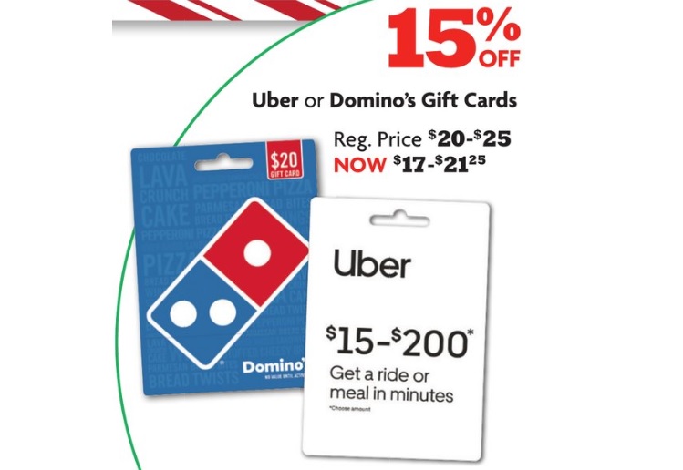 Family Dollar Uber Domino's 15% Off