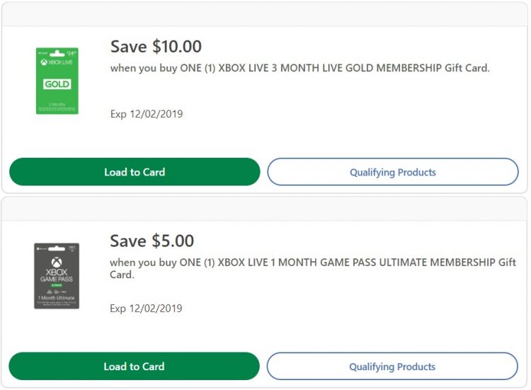 xbox live gift card 1 month