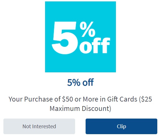 Meijer 5% Off Gift Cards