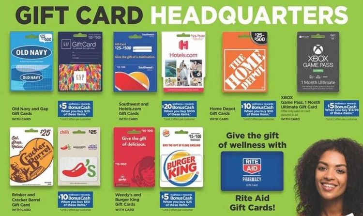 Expired Rite Aid Black Friday Gift Card Deals Earn 20 Bonuscash