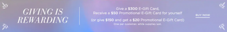 Saks Fifth Avenue Promo Gift Card Deal