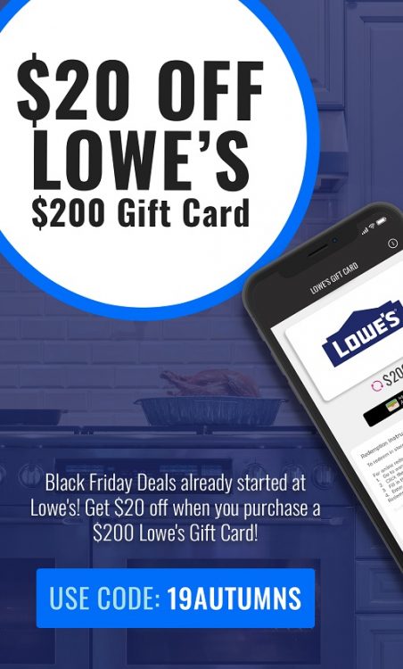 Expired Swych Buy 200 Lowe S Gift Card For 180 When Using Promo Code 19autumns Gc Galore