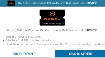 eGifter Regal Cinemas Promo Code MOVIE11