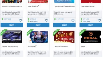 Giant Eagle 3x Movie Gift Cards