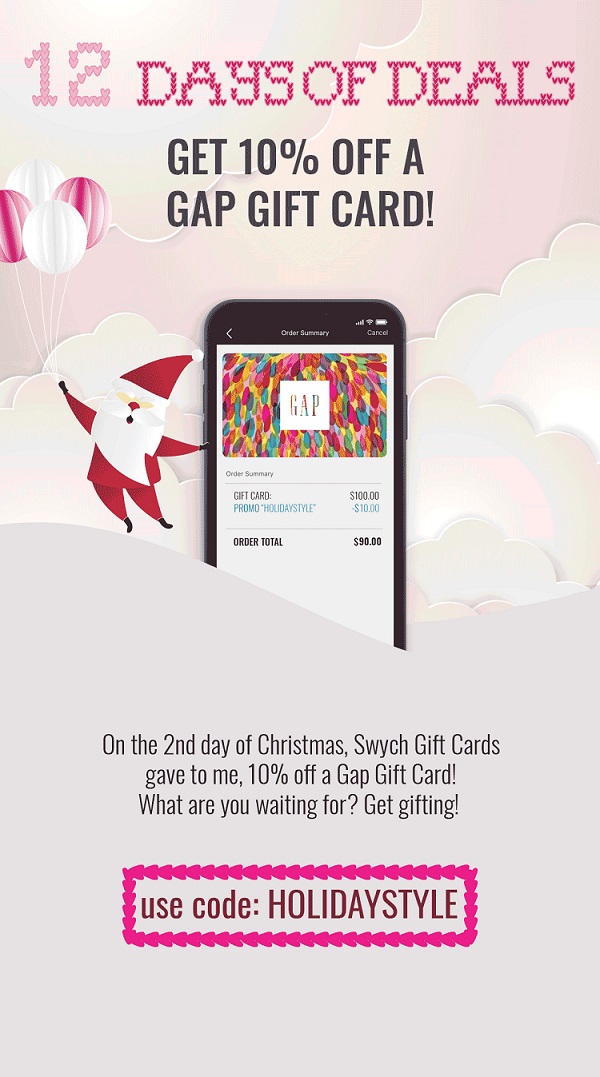 gap 10 off with card
