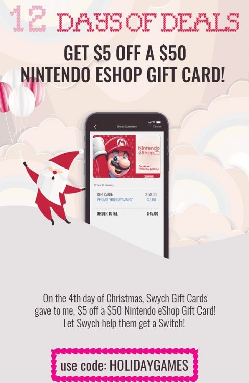 Swych promo code HOLIDAYGAMES