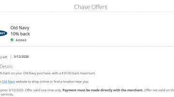 Old Navy Chase Offer 01.30.20